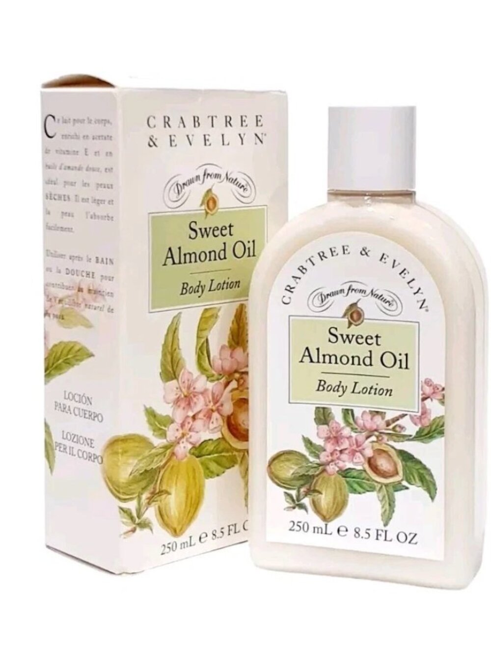 NWT Crabtree & Evelyn Sweet Almond Oil Body Lotion 8.5 oz